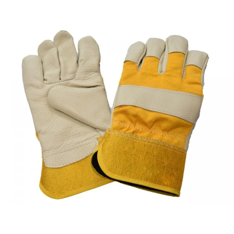 Перчатки кожаные комбинированные тканью RLMJgr от мин.рисков