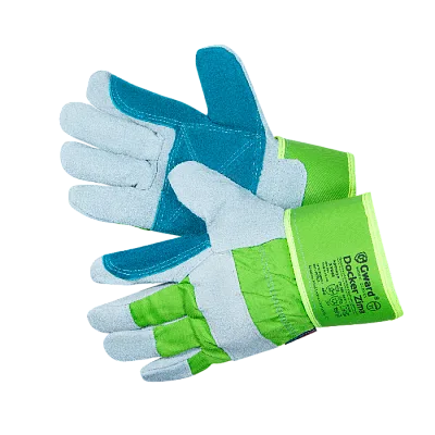 Усиленные комбинированные спилковые перчатки