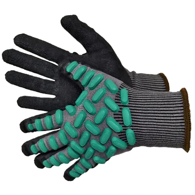 Виброзащитные перчатки из HPPE-волокна с латексным покрытием