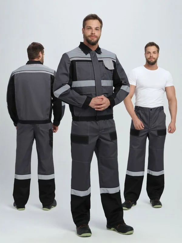 Костюм Вивантек-1 СОП К. (тк.Смесовая МВО,240) брюки, т.серый/черный/св.серый
