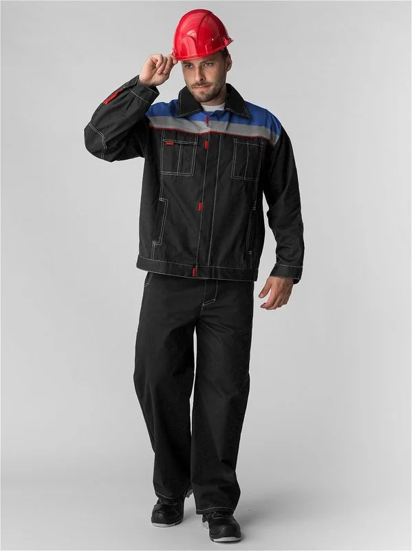 Костюм Флофт-1 СОП (тк.Саржа,250) брюки, т.синий/васильковый