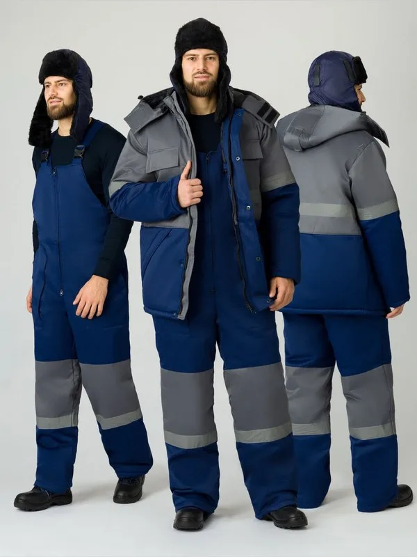 Костюм зимний Нордхард-2 СОП (тк.Смесовая,250) п/к, т.синий/серый