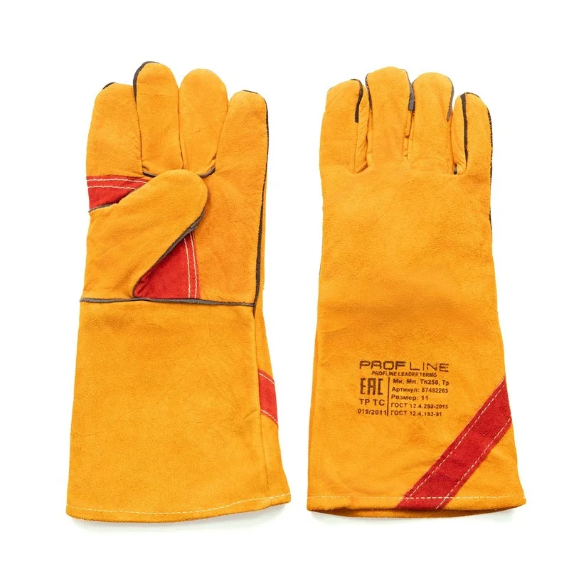 Перчатки (краги) спилковые термозащитные ProfLineLeader