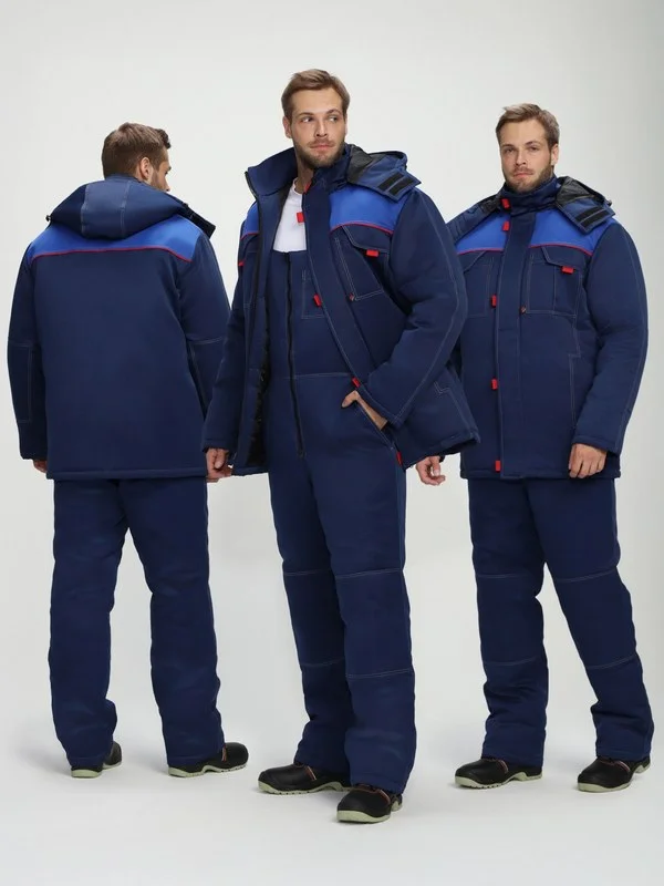 Костюм зимний Флофт-2 (тк.Смесовая,210) п/к, т.синий/васильковый