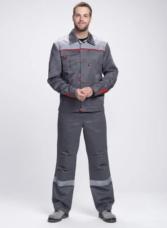Костюм Флофт-2 СОП У. (тк.Смесовая,210) п/к, т.серый/серый/красный