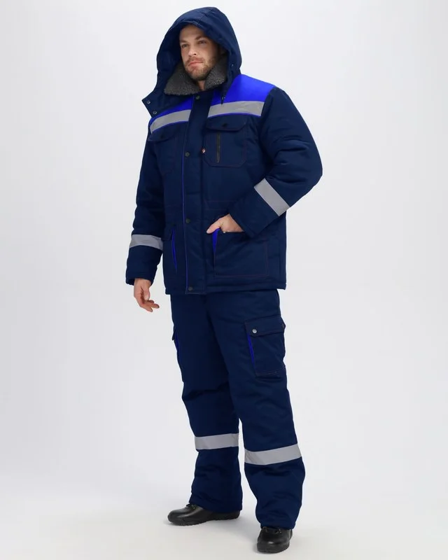 Костюм зимний Нейч-2 Премиум СОП (тк.Смесовая,240) п/к, т.синий/васильковый