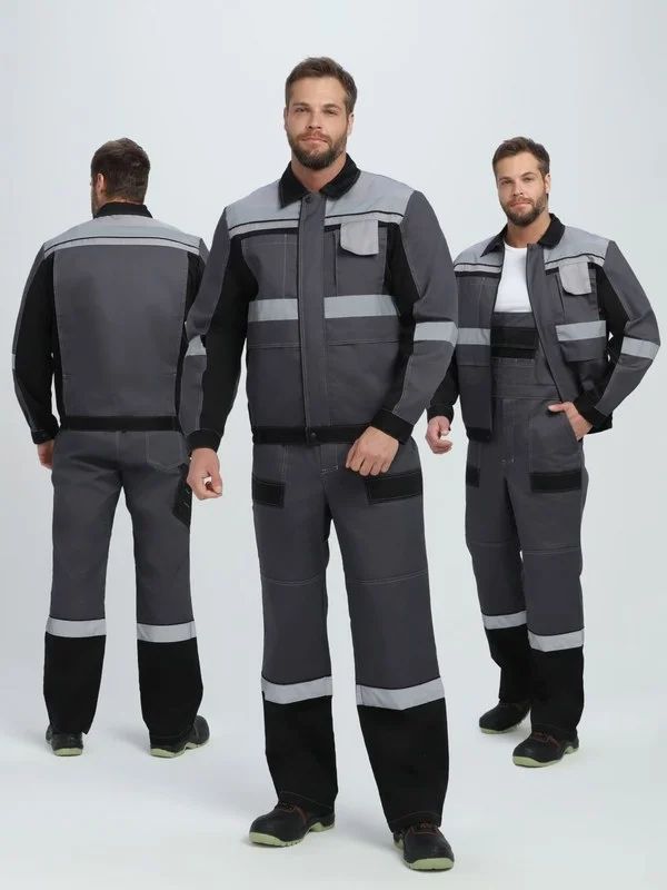 Костюм Вивантек-2 СОП У. (тк.Смесовая,240) п/к, т.серый/черный/св.серый