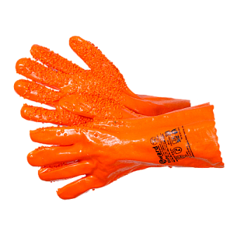 Перчатки рыбообработчика, облитые ПВХ с ПВХ крошкой