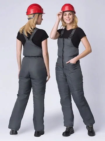 Полукомбинезон зимний женский Сакрин (тк.Дюспо,80), т.серый