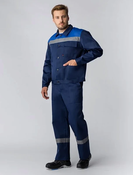 Костюм Квайл-2 СОП (тк.Смесовая,210) п/к, т.синий/васильковый