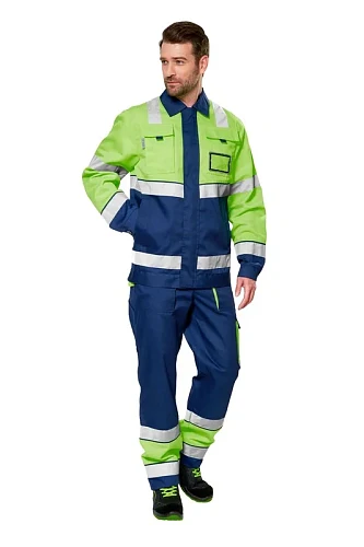 Костюм сигнальный "Илион" т.серый/флуоресцентный оранжевый