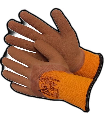 Акрил-полиэстеровые перчатки с текстурированным вспененным латексом 3/4