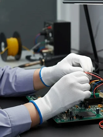 Перчатки ProfLineBase нейлоновые, белый