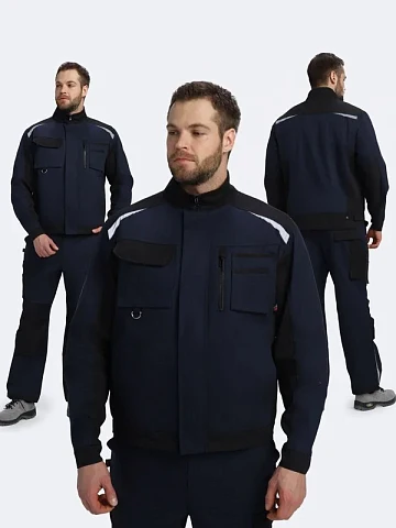 Куртка Айкор (тк.Смесовая МВО,270), т.синий/черный