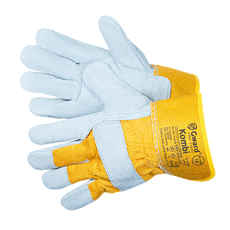 Комбинированные спилковые перчатки