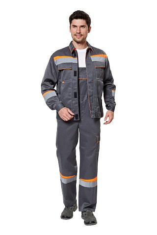 Костюм "Комфорт 2" серый/оранжевый 