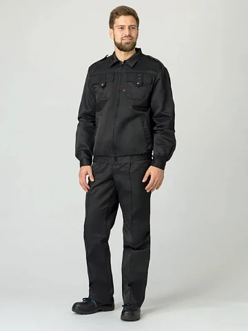 Костюм Сигур-1 (тк.Смесовая,210) брюки, черный