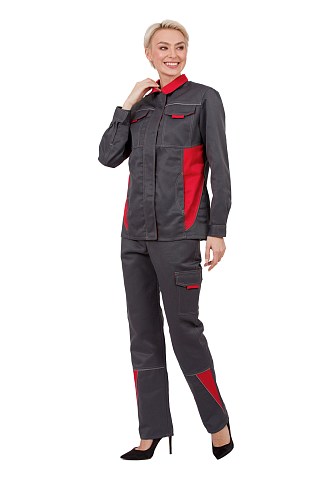 Костюм "Страйк" серый/красный (женский)