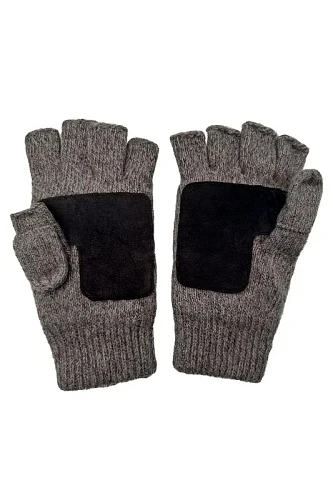 Перчатки-рукавицы утепленные ProfLineSpecialist (Полушерсть/спилок), серый