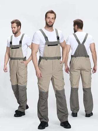 Полукомбинезон Ридоф-2 (тк.Канвас,270), хаки/бежевый