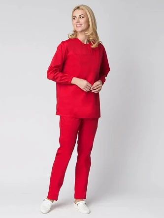 Женский костюм ХАССП-Стандарт (ткань Оптима, 160), красный