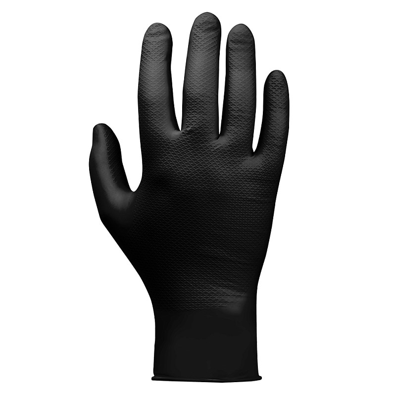 Нескользящие чёрные нитриловые перчатки NATRIX Jeta Safety