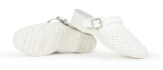 Сабо женские нат.кожа ПВХ (арт. 4-12-7), белый