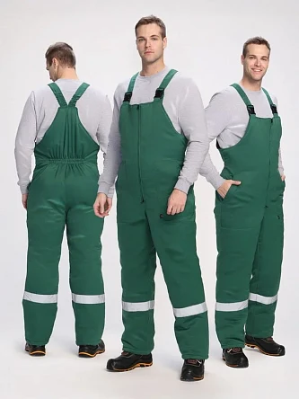Полукомбинезон зимний Экспертный-Люкс (Смесовая, 210), зеленый