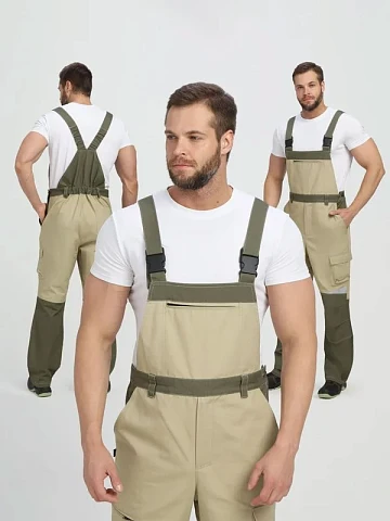 Полукомбинезон Ридоф (тк.Канвас,270), хаки/бежевый