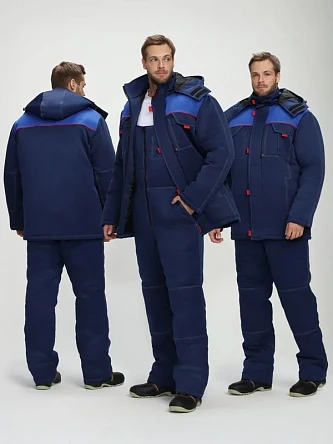 Костюм зимний Флофт-2 (тк.Смесовая,210) п/к, т.синий/васильковый