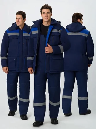 Костюм зимний Нейч-2 СОП У. (тк.Смесовая,210) п/к, т.синий/васильковый