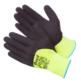 Яркие перчатки с глубоким покрытием вспененным латексом