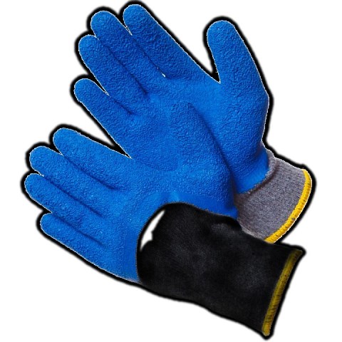 Перчатки хб глубоко залитые текстурированным латексом