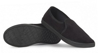 Тапочки вельветовые ПВХ (арт.1-21-1), черные