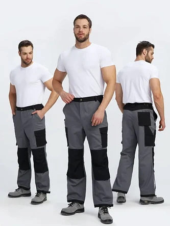 Брюки Айкор (тк.Смесовая МВО,270), т.серый/черный