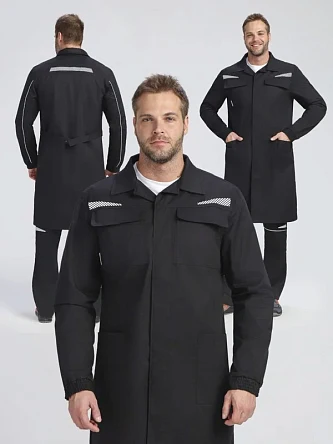 Халат ProfLineSpecialist (тк.Смесовая,240), черный