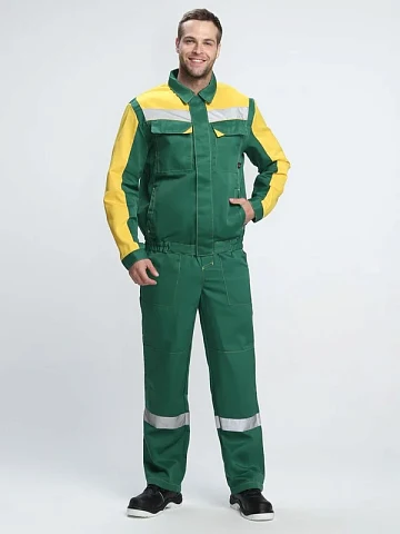 Костюм Сфера (тк.Смесовая,210) п/к, зеленый/желтый