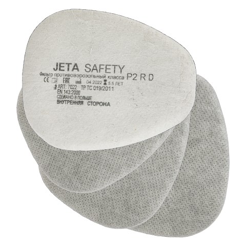 7022-P2RD Фильтр противоаэрозольный Jeta Safety класса P2 R D с угольным слоем