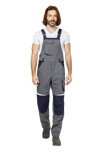 Полукомбинезон антистатический "Фест" серый/синий