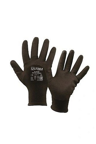 Перчатки рабочие зимние Ultima ULT505W Winter Armor с нитриловым покрытием цвет черный
