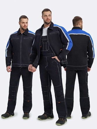 Костюм Джет-2 (тк.Саржа,320) п/к, т.синий/васильковый