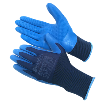 Нейлоновые перчатки со штампованным лат. покрытием