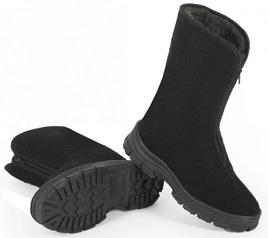 Сапоги женские Войлочные ПВХ (арт.8-42-4) черный