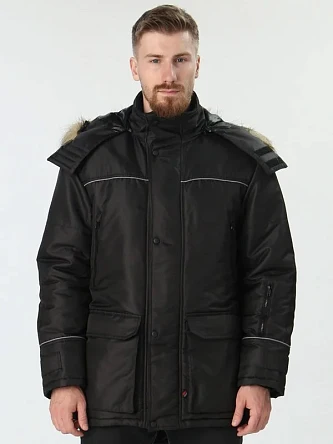 Куртка зимняя Аляска-Люкс (тк.Кошачий глаз), черный