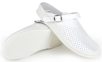 Сабо мужские нат.кожа ПВХ (арт. 10-12-7), белый