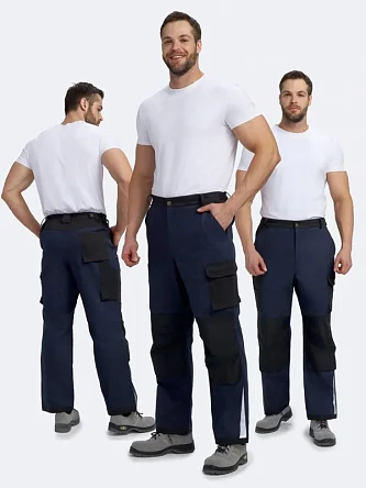 Брюки Айкор (тк.Смесовая МВО,270), т.синий/черный