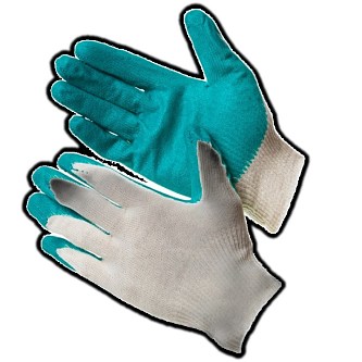 Перчатки ХБ облитые латексом 13 класс 100/300
