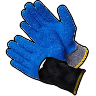 Перчатки хб глубоко залитые текстурированным латексом