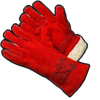 Красные утеплённые краги