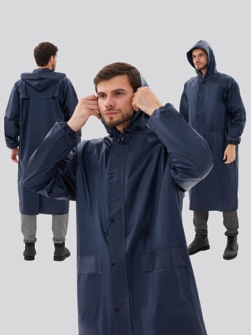 Плащ влагозащитный ProfLineSpecialist (ПВХ,210), т.синий